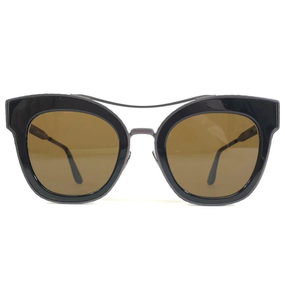 Bottega Veneta Sunglasses BV0012S 003 Black Ruthenium Frames with Brown Lenses